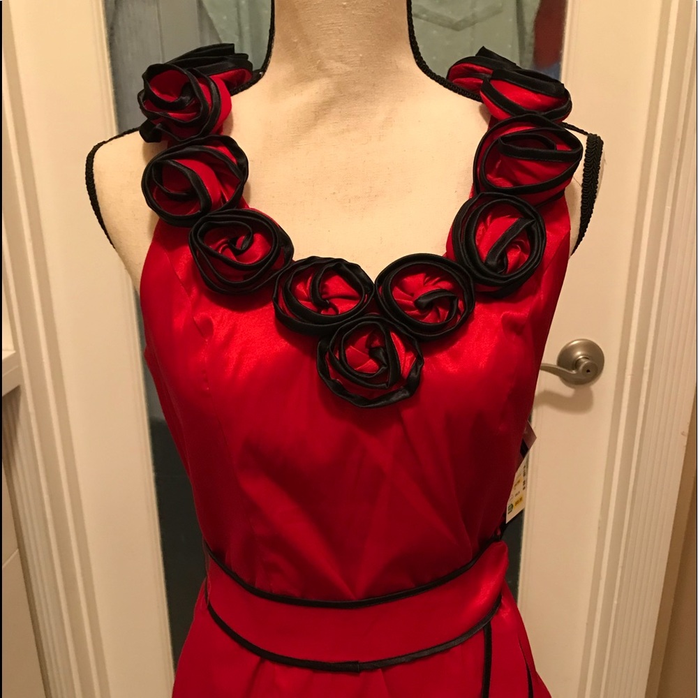 Women’s size 10 red and black top